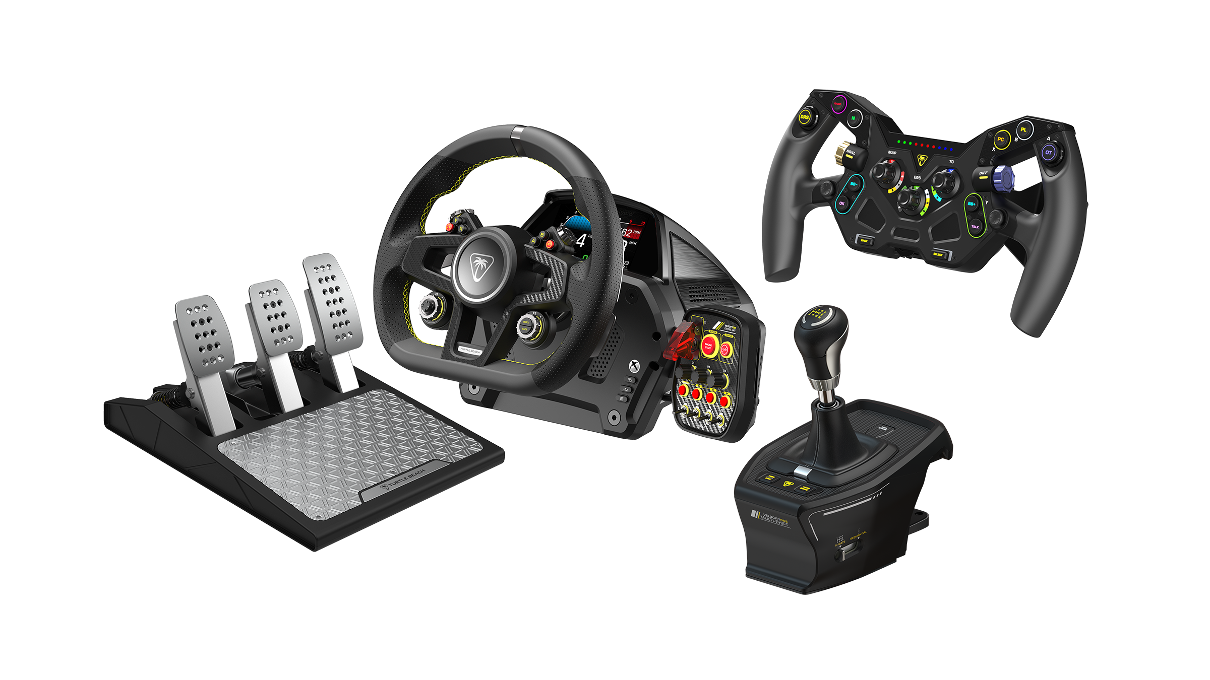 Racing Wheel - VelocityOne Race Wheel & Pedal System + VelocityOne F-RX Formula Wheel + VelocityOne Multi-Shift Bundle